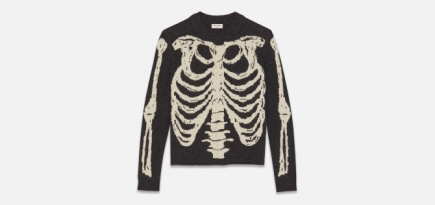 Saint Laurent выпустил свитеры с костями и черные леденцы к Хеллоуину