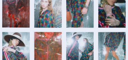 Модели веселятся в окружении диско-шаров в кампании Gucci Psychedelic