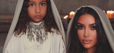 Ким Кардашьян показала фотографии с крещения детей в Армении