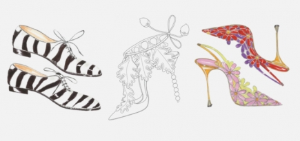 Manolo Blahnik выпустил раскраску с эскизами туфель