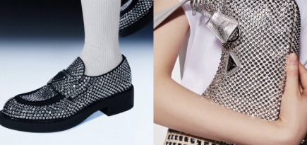 Prada выпустил лоферы и сумки в стразах ко Дню святого Валентина в Китае