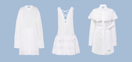 Prada выпустил капсульную коллекцию из белого поплина