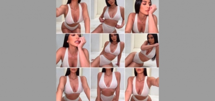 Ким Кардашьян сняла новую кампанию Skims на веб-камеру