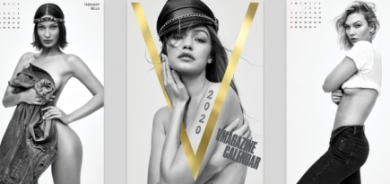V Magazine выпустил календарь с сестрами Хадид и Карли Клосс в честь своего 20-летия