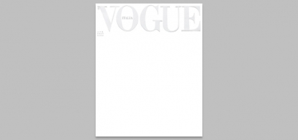 Новый номер итальянского Vogue выйдет с полностью белой обложкой