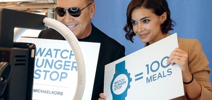 Мирослава Дума на акции Watch Hunger Stop