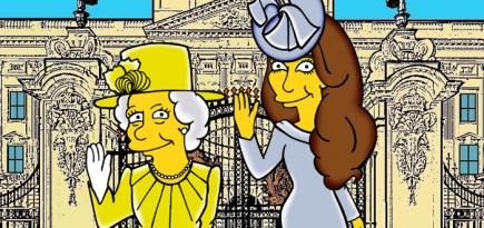 Художник Александро Паломбо \"симпсонизировал\" Кейт Миддлтон и Елизавету II