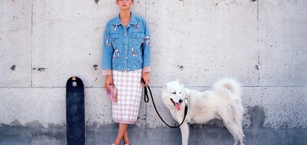 Девушка с собачкой: новая съемка для журнала MORE is LOVE