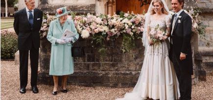 Внучка Елизаветы II принцесса Беатрис надела на свою свадебную церемонию платье бабушки