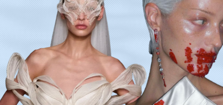 Режим инкогнито и роковой красный: бьюти-тренды кутюрной Недели моды осень-зима 2025