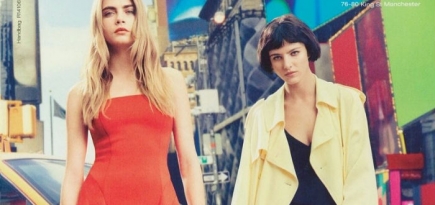 Кара Делевинь в рекламной кампании DKNY: первый кадр