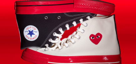 Converse и Comme des Garçons Play выпустили кеды с красной подошвой