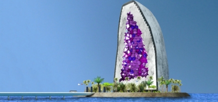 В Китае появятся отели в виде исполинских горных пород