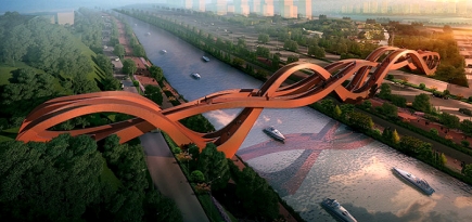 NEXT Architects построят лентообразный мост в Китае