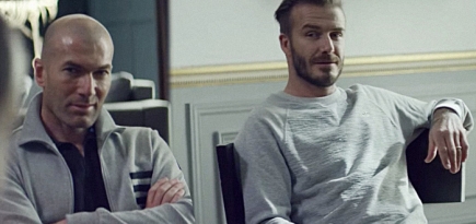 Зинедин Зидан и Дэвид Бекхэм в новом ролике adidas