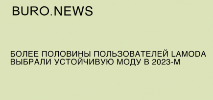 Более половины пользователей Lamoda выбрали устойчивую моду в 2023-м