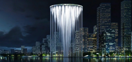 Новой достопримечательностью Китая станет футуристическая башня в виде парящего острова