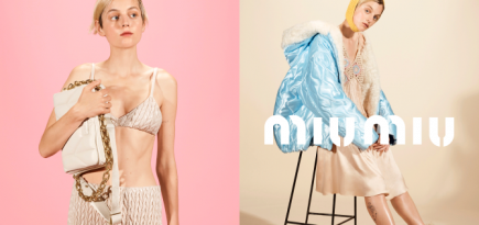 В новой рекламной кампании Miu Miu снялась актриса Эмма Коррин