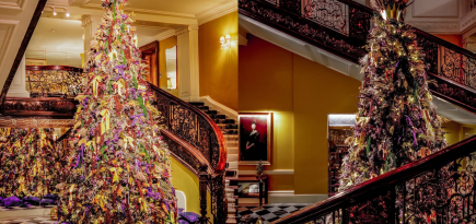 Burberry украсил новогоднюю елку в отеле Claridge's
