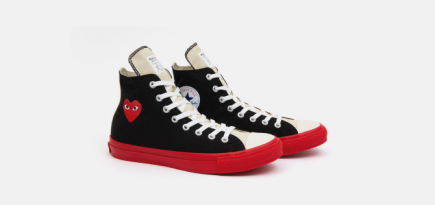 Comme des Garçons Play и Converse показали новую модель кед с красной подошвой