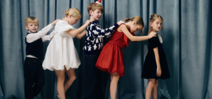 Банты, пайетки и бархат: Limé показал детскую новогоднюю коллекцию