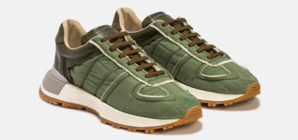 Maison Margiela выпустил оливковые кроссовки в технике пэчворк