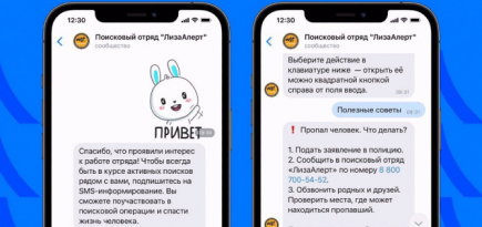 Во «ВКонтакте» появился чат-бот «ЛизаАлерт» для поиска людей