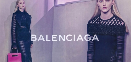 Саша Пивоварова в весенне-летней кампании Balenciaga