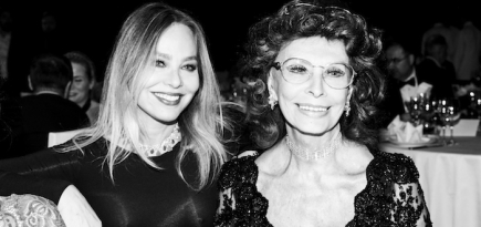 Софи Лорен и Орнелла Мути на благотворительном вечере в Москве