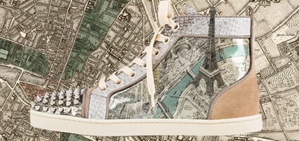 Кристиан Лубутен нарисовал карту Парижа на обуви