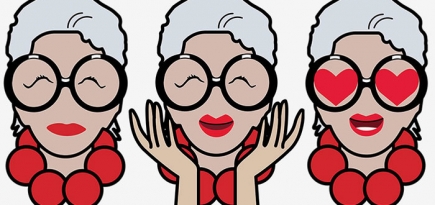 Качаем: эмодзи с Айрис Апфель