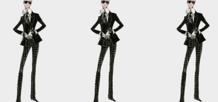 По образу и подобию Карла Лагерфельда сделали куклу Барби