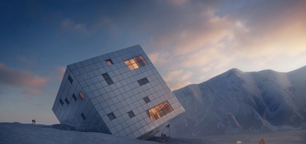 Кубический дом в словацких Карпатах от Atelier 8000