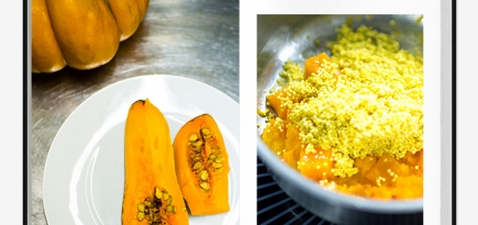 Блюдо недели: пшенная каша с тыквой, маскарпоне и семенами чиа от Федора Верина