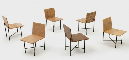 Стулья с напечатанными деревянными узорами от Nendo