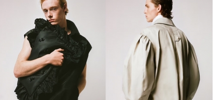 Жаккардовые куртки, тренчи и многослойные поло: Simone Rocha представил лукбук новой мужской коллекции