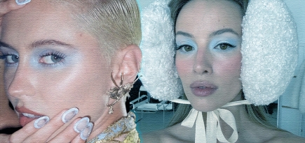 Frosted makeup: тренд на макияж в ледяном голубом оттенке — носим как Айрис Лоу и Белла Хадид