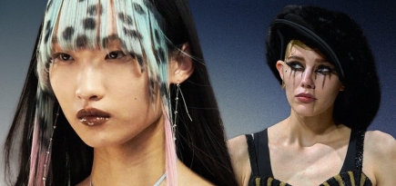 Депрессивные смоки и накладные челки: бьюти-тренды Недели моды в Париже сезона осень-зима 2026