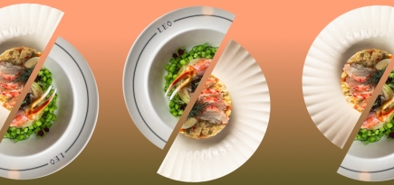 Новости ресторанов: осетр с овощами, оливье с говяжьим языком и заливное из краба