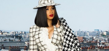 Cardi B стала самой популярной знаменитостью в соцсетях во время Недели моды в Париже