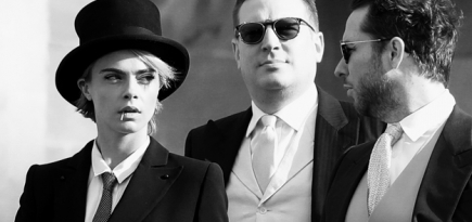 Кара Делевинь пришла на королевскую свадьбу в цилиндре и фраке