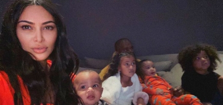 Канье Уэст забрал детей в Вайоминг