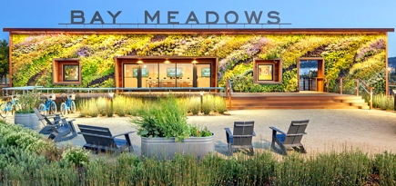 Цветочный фасад Bay Meadows Welcome Center