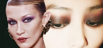 Coloured smokey: тренд на цветные смоки — носим как Белла Хадид на показе Saint Laurent