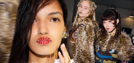 Надписи на губах и прически как в детстве: бьюти-тренды Недель моды в Нью-Йорке и Лондоне