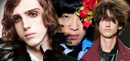 Гиперобъем в волосах и черная подводка: бьюти-тренды мужской недели моды осень-зима 2025