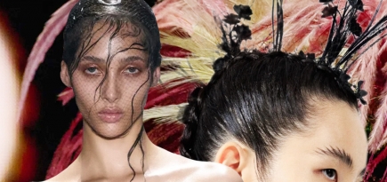 Арт-объекты на голове и маски на лице: бьюти-тренды кутюрной Недели моды весна-лето 2025