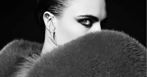Кара Делевинь в рекламной кампании Saint Laurent