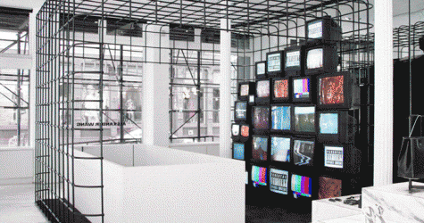Телевизионная стена в нью-йоркском бутике Alexander Wang