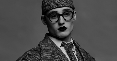 Рекламная кампания Thom Browne: мужчины в твиде и с черной помадой